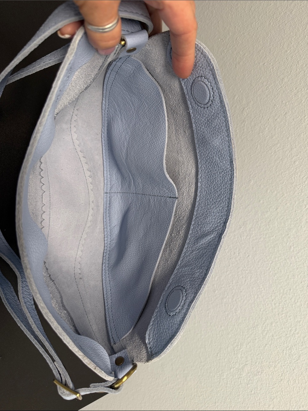 Portland Leather | Large Leather Koala Sling ~ Sky Blue - Picture 7 of 10